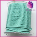 light green 3.0mm braided real leather cord for bracelet